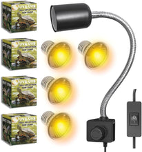 Bild im Galerie-Viewer laden, Set mit 4 UVB 3.0 25W und 50W Lampen + Lampenfassung
